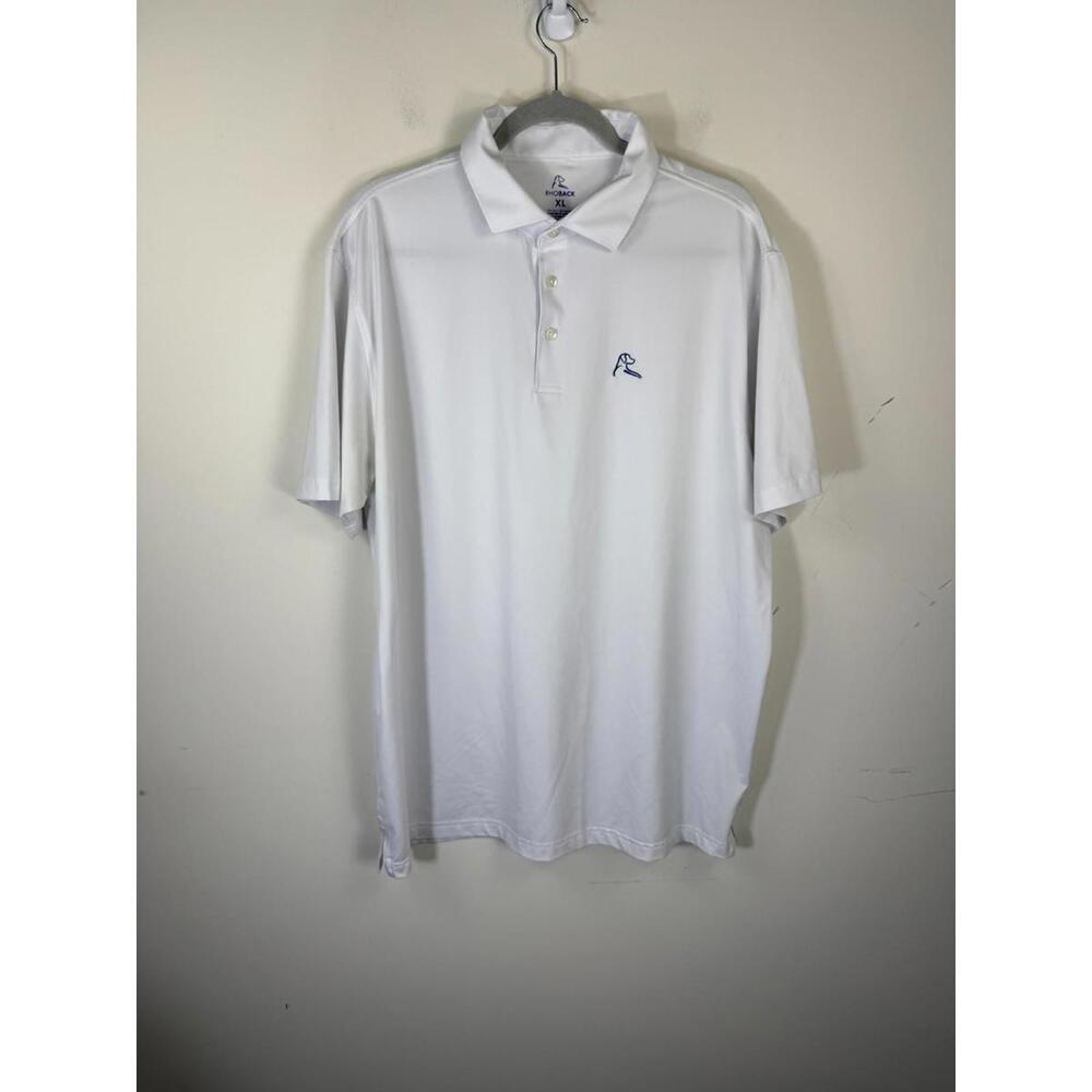 Rhoback Performance Golf Polo The Ball Boy Men’s XL Short Sleeve White